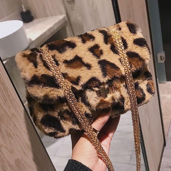

fashion vintage leopard bag small flap bags chain women shoulder crossbody bag 2021 new women's handbags purses
