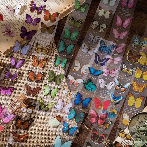 

gift wrap vintage pet butterfly stickers 8 design transparent decorative scrapbooking material collector series strip diy diary