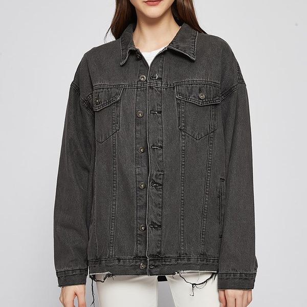 

women's jackets casual jean coats korean style autumn winter women loose denim jacket long sleeve outwear, Black;brown