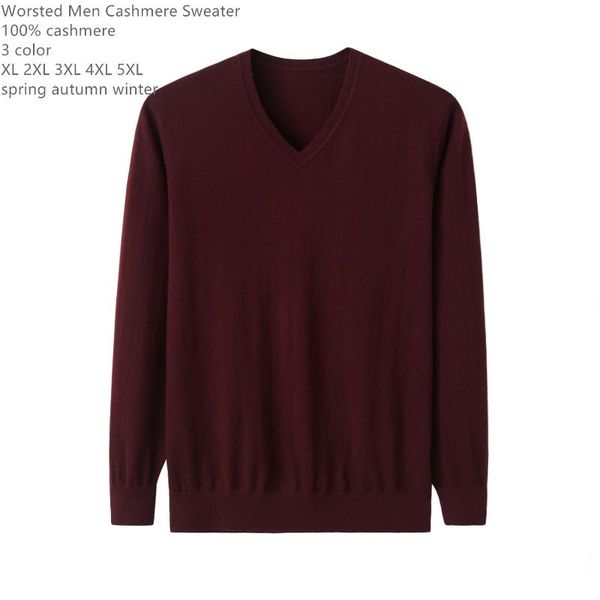 

men's sweaters naizaiga 100% cashmere worsted men v-neck solid wine red black winter business casual father sweater pullovers , mpsm303, White;black