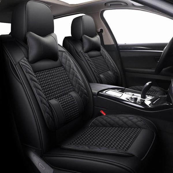 

car seat covers leather&ice silk for lada 2107 2110 2114 grant kalina largus niva 4x4 priora samara vesta xray accessory