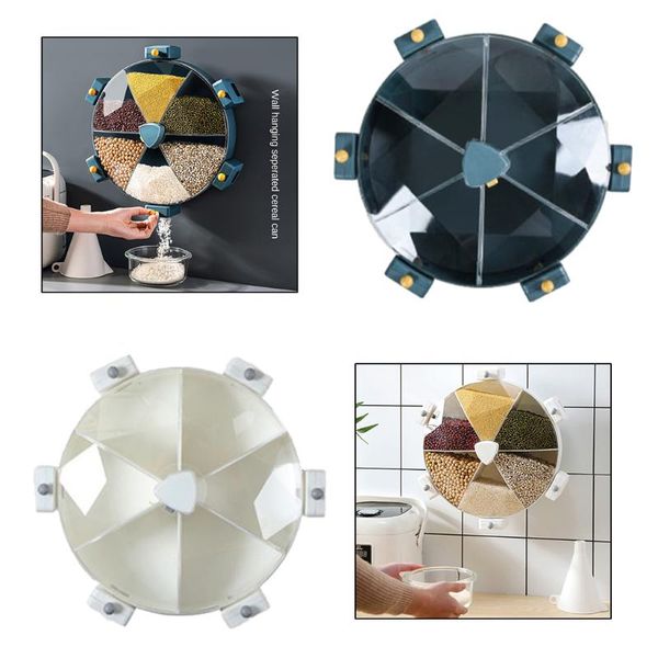 

storage bottles & jars wall mounted cereals dispenser grain box dry food container organizer kitchen accessories tools supplies 8.5l