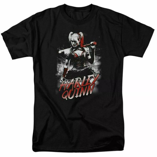 

Batman Quinn City Harley Quinn T Shirt Licensed Comic Book Tee Black, White;black