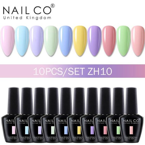 

nail gel 10pcs/set polish big bottle varnish lacquer kit polishes soak off vernis semi permanant art maincure set, Red;pink