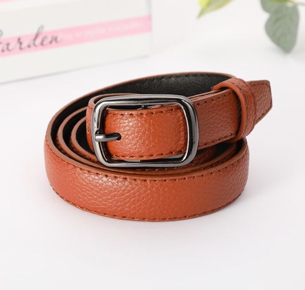 

korean women's belt fashion casual belts barebody pin buckle student, Black;brown