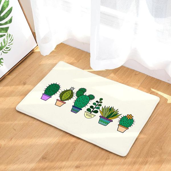 

potted cactus floor mats living rooms anti-slip carpet for bedroom kitchen bathroom rug welcome front door bath
