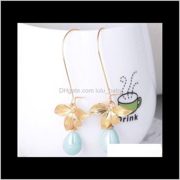 

fashion jewelry womens leaves water drop s76 tvd4i chandelier do9jm, Silver