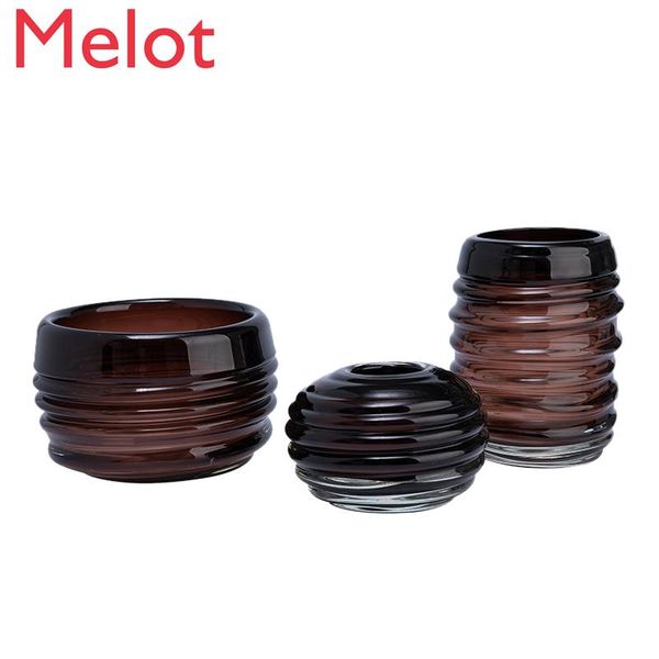 

vases modern thread dried flower vase sample room decoration home living tv cabinet transparent glass container