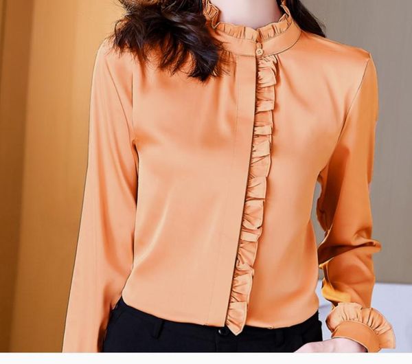 

women's blouses & shirts 2021 spring and autumn summer long sleeve shirt, White