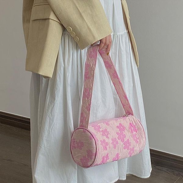 

shoulder bags cool girls round underarm bag cute flower women small bucket vintage design ladies handbags evening clutch purse