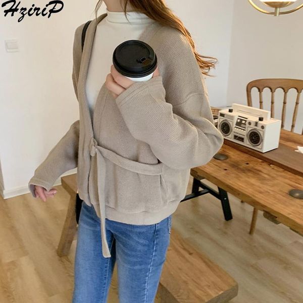 

women's sweaters hzirip 2021 korean autumn women comfortable sweetest long sleeve loose lace wild knitted fresh simple, White;black