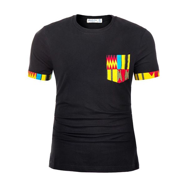 

ethnic clothing fashion shirt 2021 kente print clothes summer for men casual plus size black, Red