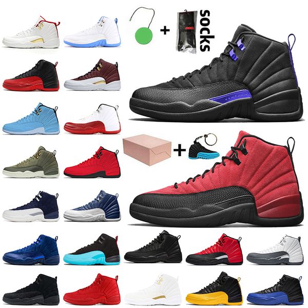 

dark concord jumpman 12 12s mens basketball shoes with box reverse flu game university gold the master taxi trainers sneakers