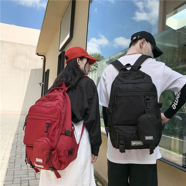 

designer handbags couple bag men's and women's korean version harajuku ins wind junior middle backpack fashion college student hig