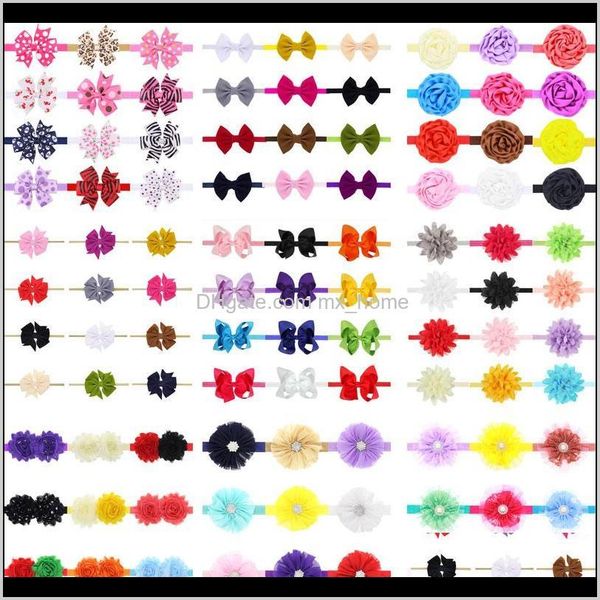 

infant toddler girls baby turban solid color headband bow band fashion headwear soft elastic hairband 5luqc clq1i, Slivery;white