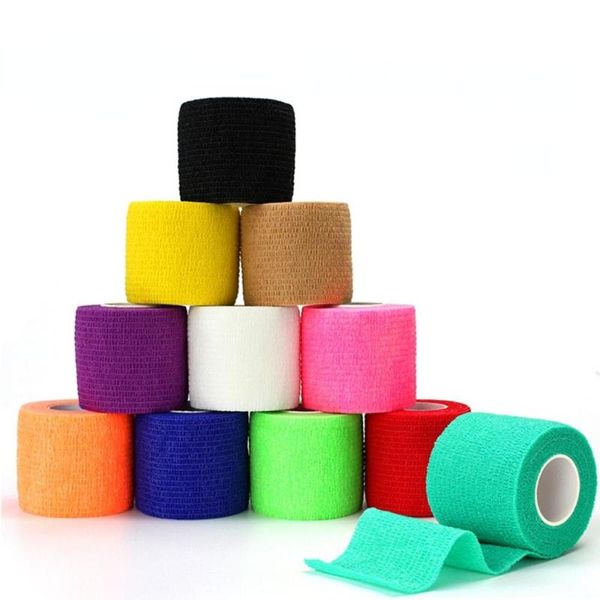 Ellenbogen-Knie-Pads 2021, selbstklebende elastische Bandage, Vliesstoffband, Schutzausrüstung, Stützpolster, 5 cm x 450 cm