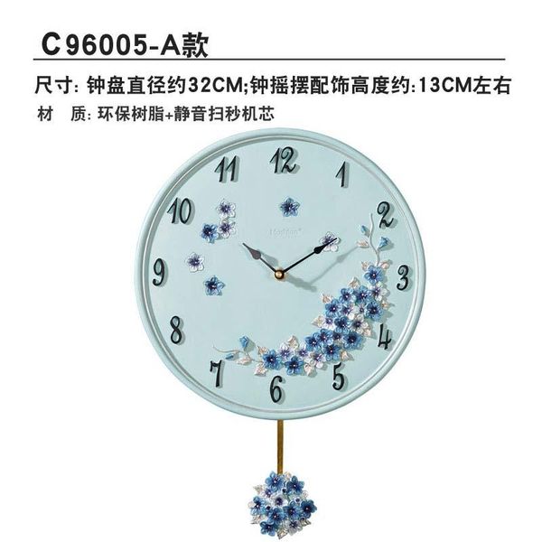 

wall clocks pendulum luxury clock fashion creative nordic digital silent bedroom orologio parete home decoration zb50wc