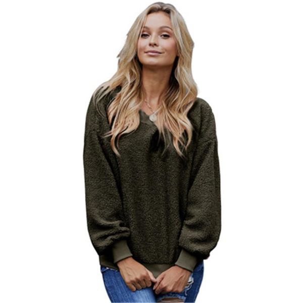 

womens solid colors sweaters t-shirts fashion trend round neck long sleeve tees designer female spring loose casual plus size tshirts, White