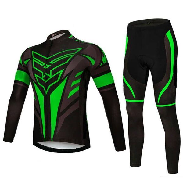

racing sets breathable long sleeve cycling set mountain bike clothing autumn bicycle jerseys clothes maillot ropa ciclismo, Black;blue