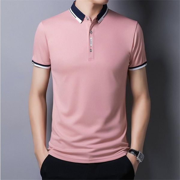 

men's polos shirt business clothing leisure golf sports t-shirt fashion office sweatshirt high quality, White;black