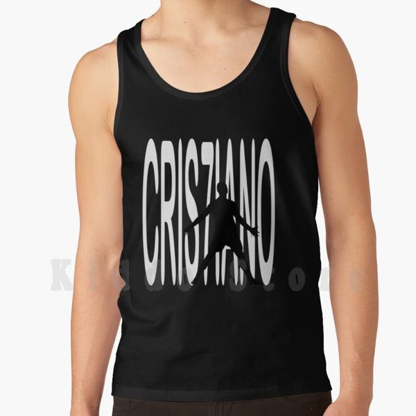 

men' tank cristiano cheering vest 100% cotton soccer world italian turin cr italia 7 sports si star goat, White;black