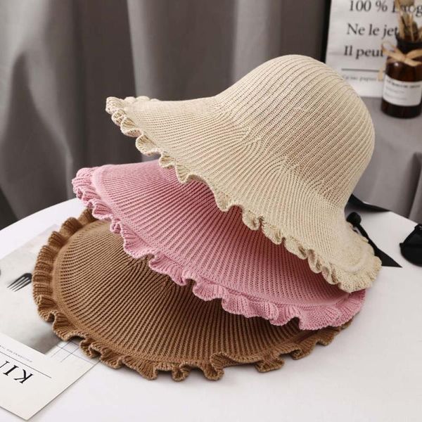 

wide brim hats summer sun big bowknot foldable fashion ruffle straw hat casual outdoor beach cap for female uv protected, Blue;gray