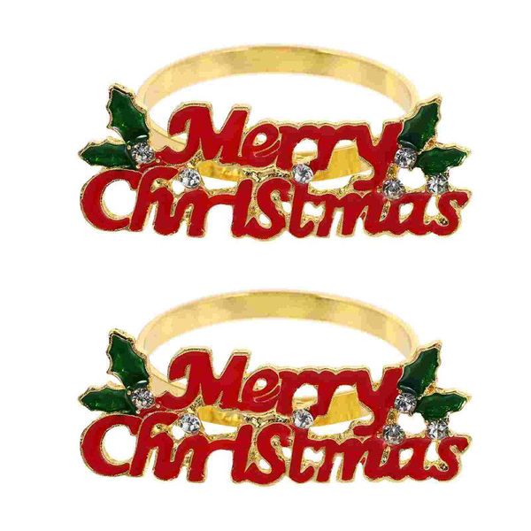 

table napkin 2pcs funny christmas rings interesting xmas party buckles