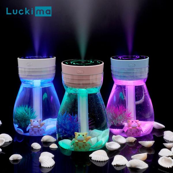

humidifiers ultrasonic air landscape aroma essential oil diffuser with 7 colors led night light mini usb mist maker office home