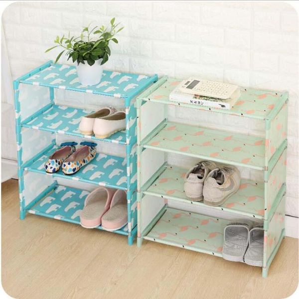 

layers non-woven shoe shelf rack living room fabric dustproof cabinet organizer holder foldable stand shoes clothing & wardrobe storage
