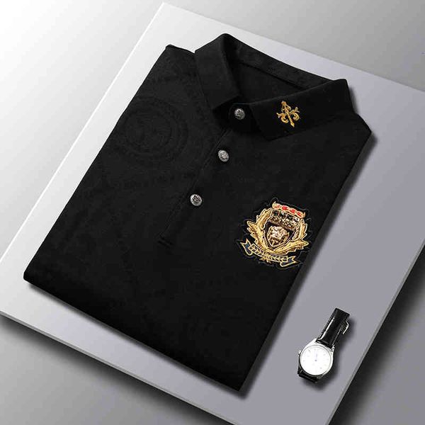 

men's t-shirts man polo s casual embroidery short sleeve high quantity business social formal wear g1kd, White;black