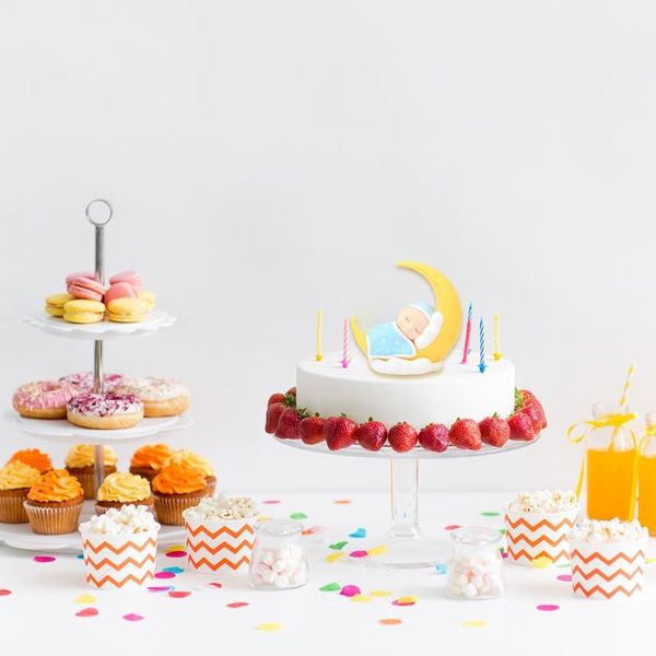 

other festive & party supplies d08d micro-view moon cover quilt sleeping baby, handmade cute cake decorations for children's birthday