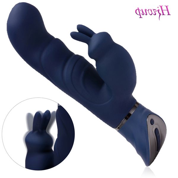 Powerfu G-Spot Massager Silicone Dildo Power Coelho Vibrador Vagina Clitóris Estimular Brinquedo Sexo para Mulheres Masturbator Adulto Produto Rápido transporte rápido