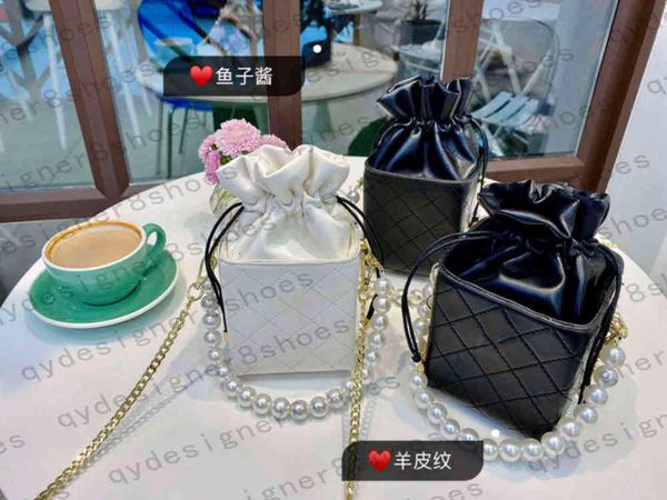 

gift box packaging pearl bucket bag classic chai genuine leather handbag shoulder