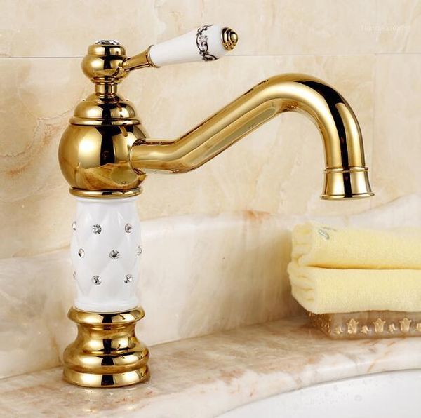 

bathroom sink faucets elegant modern luxury gold crystal faucet and cold water single hole basin deck mounted brass mixer tap1