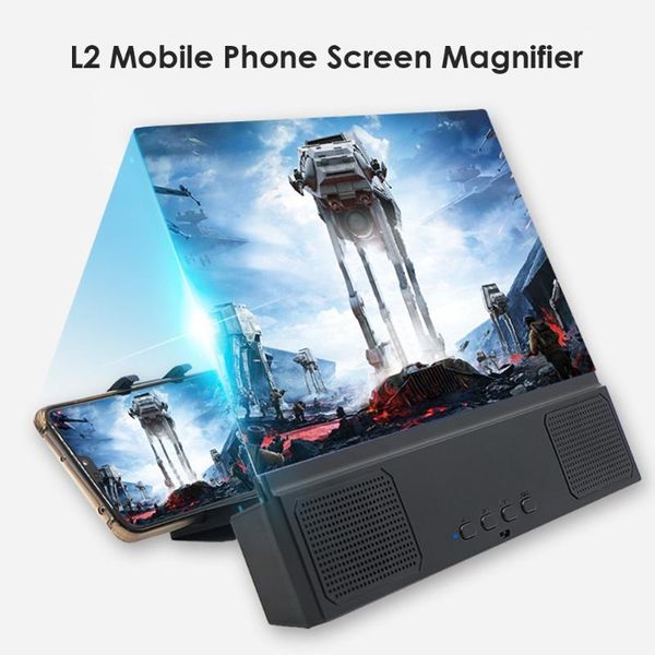 

cell phone mounts & holders 12 inch 3d mobile screen magnifier stereo speaker hd video universal folding smartphone hoder stand