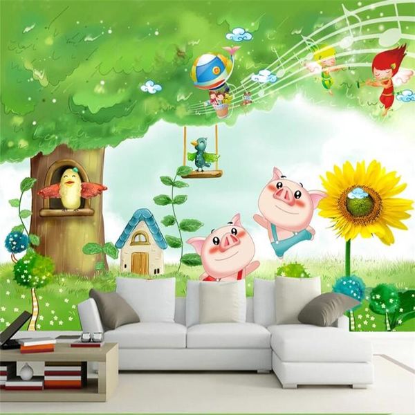 

wallpapers large 3d wallpaper mural custom cartoon children's room background