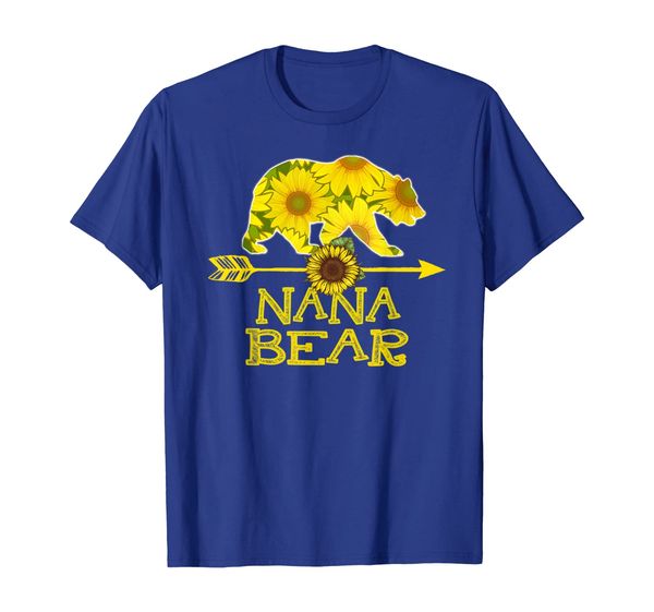 

nana bear sunflower t-shirt funny mother father gift, White;black