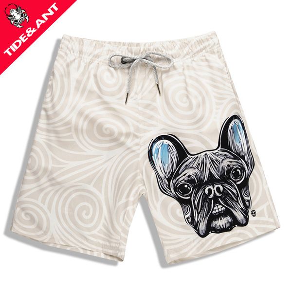 

fashion shorts summer casual men's 3d digital printed sports pants capris lovers beach, White;black