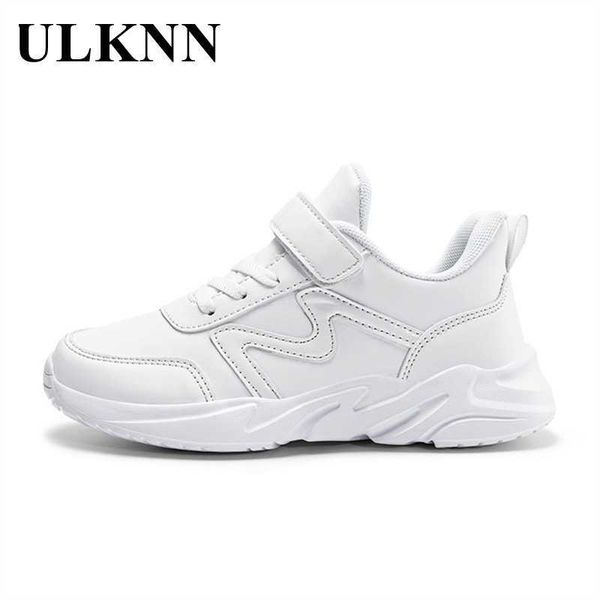 

ulknn boys casual shoes student lightweight sports shoes 2021 summer new waterproof kids non-slip leather children girl shoes g1025, Black;red