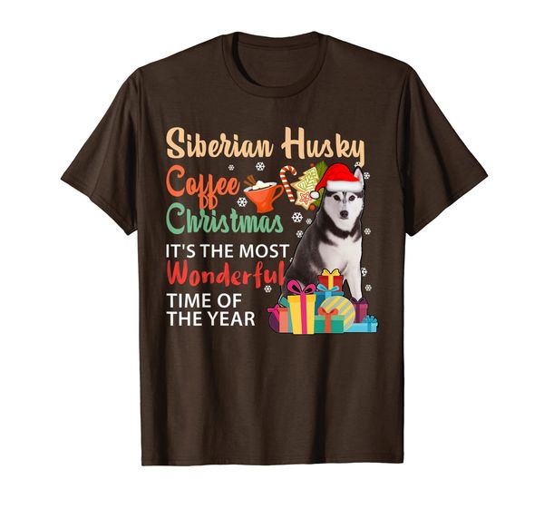 

it's the most time of the year xmas siberian husky coffee t-shirt, White;black