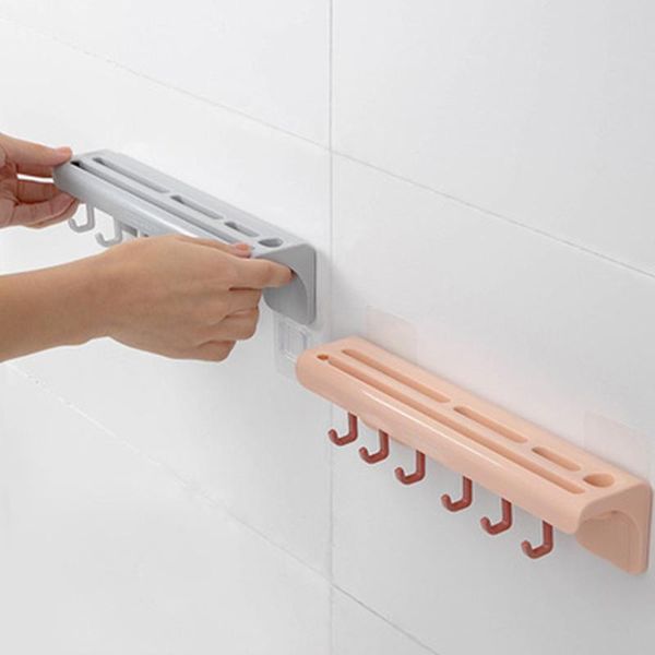 

hooks & rails multi functional kitchen shelf household non punching knife base spoon shovel storage rack wall mounted