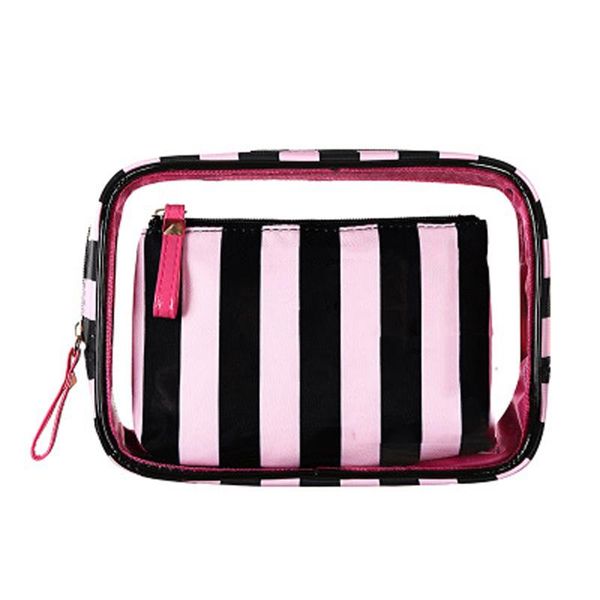 

cosmetic bags & cases the portable pvc bag 3-piece set outdoor travel waterproof wash fashion transparent storage