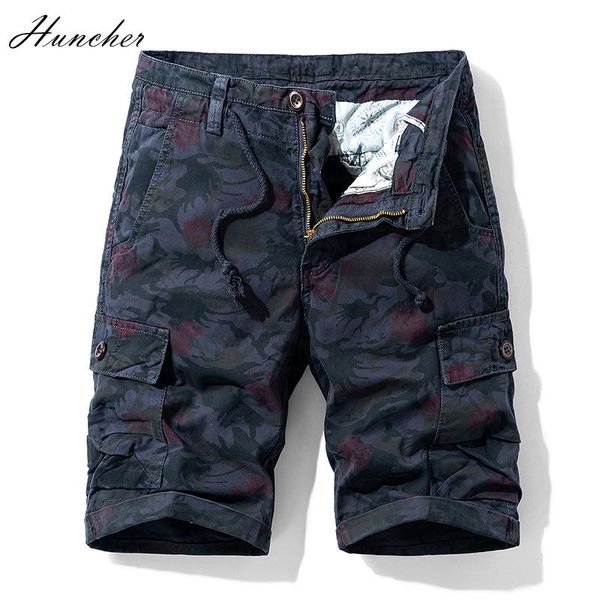 

huncher mens shorts 2021 summer camouflage jogging male men smart casual sweat pants outdoor loose work for men's, White;black
