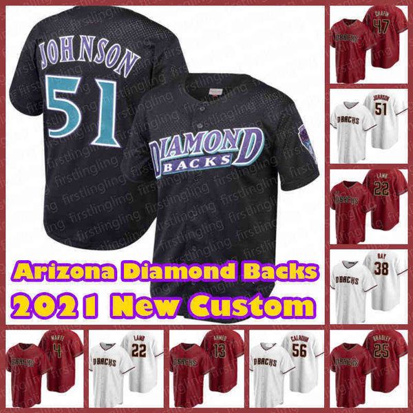 

men's 51 randy johnson jerseys arizona diamond 25 archie bradley backs 10 josh rojas 23 zac gallen 37 kevin ginkel 58 stefan crichton, Black