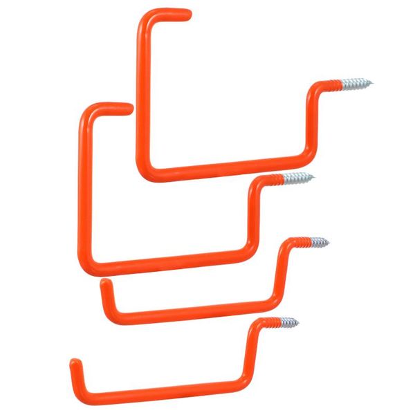 

hooks & rails 4pcs heavy duty bike storage set hanger for garage