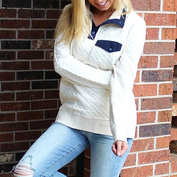

women's hoodies & sweatshirts autumn women long sleeve 2021 winter female turn-down collar casual button sweatshirt plus size gv038, Black