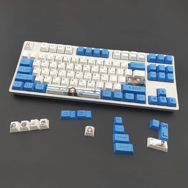 

keyboards tanjirou nezuko shinobu design keycaps for cherry gateron kailh boxc switch mechanical keyboard profile pbt key cap