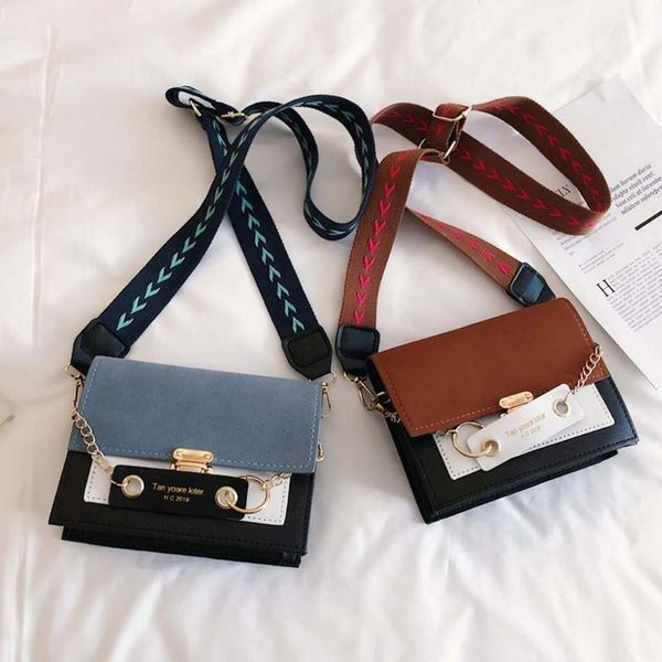 

evening bags women's retro square bag stitching leather crossbody ladies color shoulder travel handbag simple female