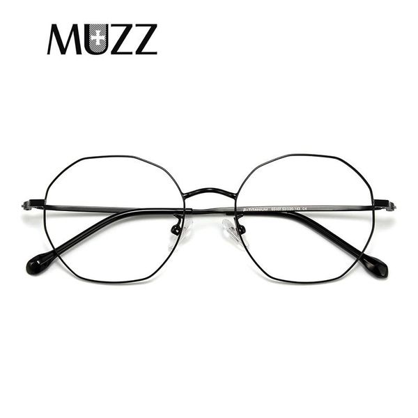 

fashion sunglasses frames titanium glasses women frame irregular polygon prescription eyeglasses men eyewear vintage myopia optical spectacl, Black