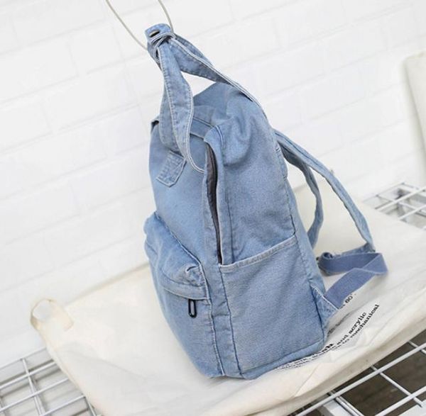 

outdoor bags fresh style women denim backpack fashionable simple travel backpacks teenage girls easy matching college bag mochila df164